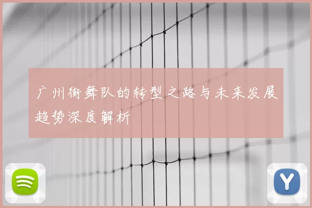 广州街舞队的转型之路与未来发展趋势深度解析
